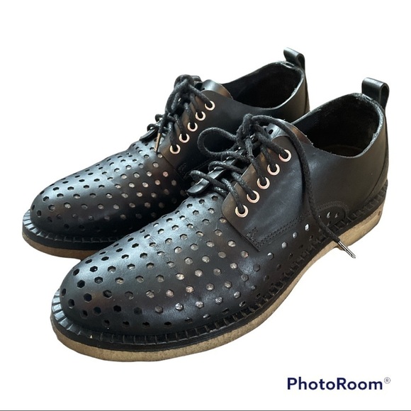 Rag & Bone Honeycomb Milo Perforated Black Leather Oxford 39.5 - Picture 17 of 17